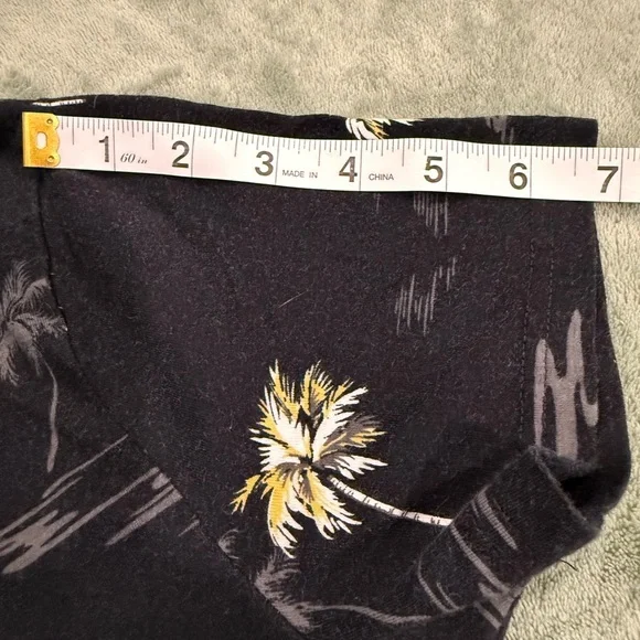 Hollister Must-Have Palm Tree Print T-Shirt XS Black Tropical 100% Cotton - Picture 6 of 6